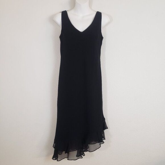 Jones New York Vintage Dress 6 Petite Asymmetrical Dark Coquette Feminine Fairy - Picture 1 of 10